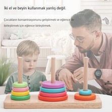 Pairuidaisi Jenga Kulesi'nin Gökkuşağı Kuleleri Yığını, Boyut Bilişsel Renk Ayrımcılığı, Küçük Çocuklar Için Eğitici Ebeveyn-Çocuk Etkileşimli Oyuncaklar (Yurt Dışından)