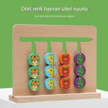 Content dolls Ahşap Hayvan Dört Renkli Mantık Dinozor Hareketi Satranç Bebek ve Yürümeye Başlayan Çocuk Erken Eğitim Aydınlanma Öğretim Yardımcıları Labirent Oyunu Çocuk Bulmacası (Yurt Dışından)