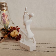 Anne ve Bebek Modeli Iskandinav Tarzı Biblo Heykel Figür Dekor Dekorasyon 3D 3 Boyutlu Altındal Home