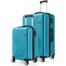 G&d Polo Suitcase Abs Kabin ve Büyük Boy Petrol Yeşili 2'li Valiz Seti 600.21-SET-BK