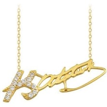 Ejoya 14 Ayar Altın Mustafa Kemal Atatürk Imza Taşlı Kolye 83235