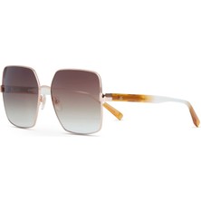 Burcu Esmersoy x Hermossa Hm 1659 C4 Kare Pembe - Altın Kadın Güneş Gözlüğü