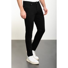 MCR Düz Siyah Slim Fit Erkek Kot Pantolon