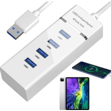 Qasul USB Hub Çoğaltıcı Adaptör 4in1 4 Port Girişli 2.0-3.0 Hız Pc Bilgisayar USB Çoklayıcı Üniversal