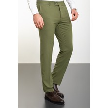 MCR Düz Haki Slim Fit Klasik Erkek Pantolon