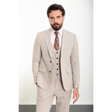MCR Düz Slim Fit Mono Yaka Klasik Erkek Takım Elbise