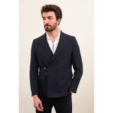 MCR Düz Slim Fit Geniş Yaka Kemerli Erkek Takım Elbise