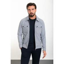 Kareli Slim Fit Gömlek Yaka Erkek Mont