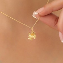 Nox Jewelry 14 Ayar Altın Mikron Kaplama Üç Boyutlu Sarılan İki Balık Figürlü Gümüş Kolye - CN00357