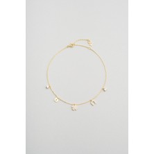 So CHIC Şans İkonlu 18 Ayar Sarı Altın Kaplama 25 Cm Gümüş Hal Hal