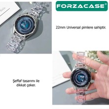 Forzacase Huawei Watch Gt 2e ile Uyumlu Transparan Şeffaf Baklalı Kordon Kayış - FC763