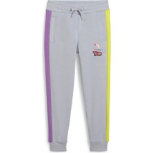 Puma x Trlls Kız Çocuk Eşofman Altı Rahat Tasarımlı Gri 3-4 Yaş Günlük Kullanım İçin