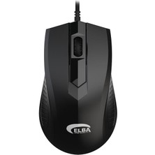 Elba M303 USB Siyah 3D Optik Kablolu Mouse