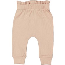 Kids Little Store Kız Bebek Pembe %100 Organik Pamuk Fırfırlı Ikili Takım ( 0 -4 Yaş)