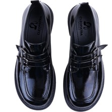Cleopatra Shoes Cleopatra Siyah Rugan Kadın Günlük Loafer Ayakkabı