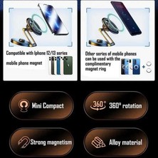 Metal 360 Dönen Mıknatıslı Magsafe Araç Içi Masaüstü Laptop Telefon Tutucu