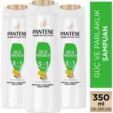 Pantene Pantene doğal Sentez Güç Ve Parlaklık 3'Ü1 Arada Şampuan 350 Ml 8006540476307 (3 Adet)