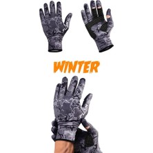 Fujin Pro Angler Winter Gloves Black Camo L/xl