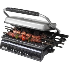 DÖKÜMİX Ultra Plus Organik Demir Döküm Izgara& Tost Makinası Gri Izgara Aparatlı,fırçalı,yağdanlık