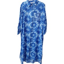 Deseo Boutique Kadın Yaprak Desenli Gömlek Elbise