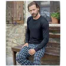 Aydoğan 3484 Bay Modal Patlı Uzun Kol Pijama Takım