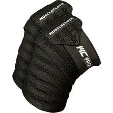 Musclecloth Pro Knee Wraps Diz Bandajı 2'li Paket - Cırt Bantlı Siyah