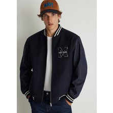 Mavi M Baskılı Lacivert Bomber CEKET0110393-83699