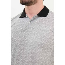 MCR Desenli Ekru Slim Fit Polo Yaka Erkek T-Shirt