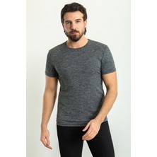 MCR Desenli Siyah Renk Slim Fit Bisiklet Yaka Erkek T-Shirt
