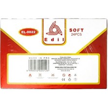 Edil Soft Yumuşak Renkli Silgi - Edil 4 Renk Silgi - 24'lü Paket