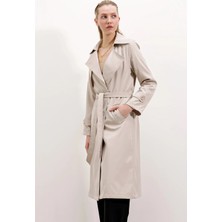 Birru Butik Bigdart 5918 Kruvaze Yaka Trençkot