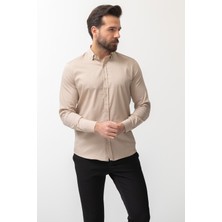Desenli Slim Fit Klasik Erkek Gömlek