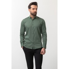 Desenli Slim Fit Klasik Erkek Gömlek
