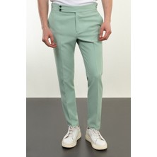 Düz Super Slim Fit Kemerli Erkek Pantolon