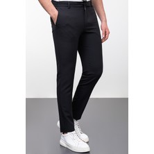 Düz Super Slim Fit İpli Erkek Pantolon