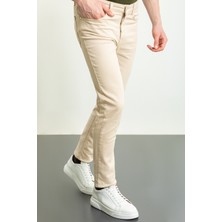 MCR Düz Taş Rengi Super Slim Fit Kanvas Erkek Pantolon