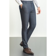 MCR Desenli Lacivert Beyaz Renk Super Slim Fit Erkek Pantolon