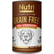 Nutri Canin Tahılsız Geyik Etli Patatesli Köpek Konservesi 400 GR(SKT.10/2024)