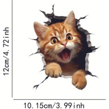 Özkaş Kedi 3D Sticker Uv Soğuk Baskı Etiket Oto Aksesuar Suv Otomobil Motor Elektrikli Bisiklet