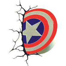 Özkaş 3D Sticker Kaptan Amerika Oto Sticker, Motorsiklet, Kask, Laptop Sticker 20X12 cm Oto Aksesuar
