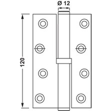 Hafele Yaprak Ment. Bin. P. Altın Çelik 120MM Sol