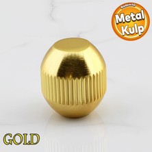 Badem10 Topuz Düğme Çizgili Metal Kulp Gold Altın Çekmece Mobilya Mutfak Dolabı Dolap Kulpu Kulbu Kulpları