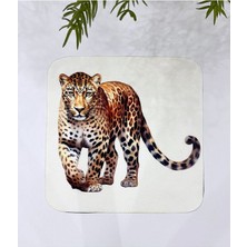 Deco Leopar Desenli Kumaş Kokteyl Peçetesi Yıkanabilir Lazer Kesimli