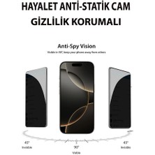 3gen Case Iphone 16 Pro Max Uyumlu Hayalet Anti-Statik Cam Ekran Koruyucu Gizlilik Korumalı