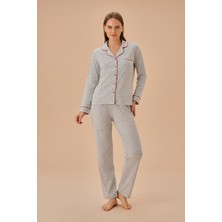 Suwen Carousel Gömlek Yaka Pijama Takımı