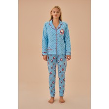 Suwen Lulusu Gömlek Yaka Pijama Takımı