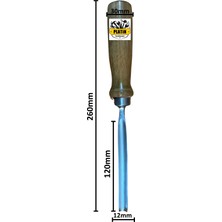 Platin Hırdavat Oluklu Iskarpela 12 mm - Ahşap Saplı PLT2800081