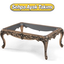 Badem10 Begonvil Plastik Orta Sehpa Alt Ayak Takımı Etekli Eskitme Mobilya Zigon Ayağı Masa Ayakları Eskitme