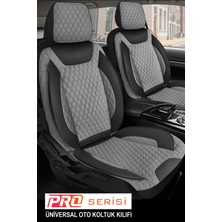 Kurra Store Alfa Romeo 164 Uyumlu Tam Set Pro Lüks Oto Koltuk Kılıfı Deri ve Kabartmalı Özel Kumaş Siyah