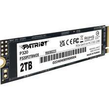 Patriot P320 2tb 3000/2200MB/S Nvme M.2 SSD Disk (P320P2TBM28)